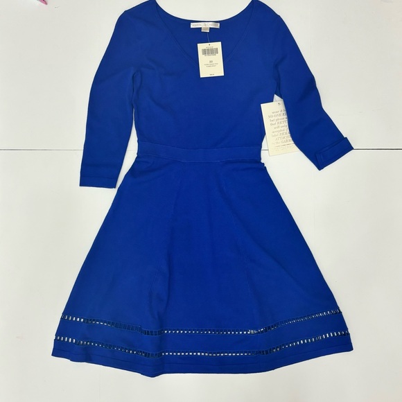 NWT Boston Proper Blue Long Sleeve Sweater Dress XS - Picture 5 of 12